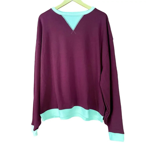 Free People We the Free Sweatshirt Classic Crew Colorblock Size Small NEW - Picture 3 of 10